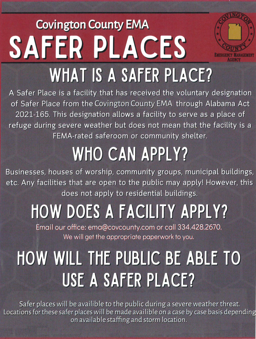 EMA Safer Places